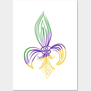 Mardi Gras Fleur de Lis Posters and Art